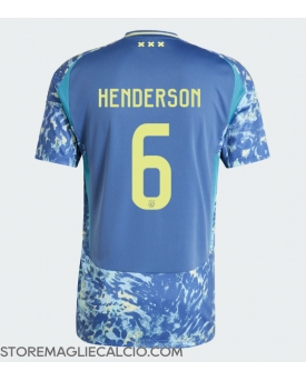 Ajax Jordan Henderson #6 Maglia Gara Trasferta Repliche 2024-25 Maniche Corte